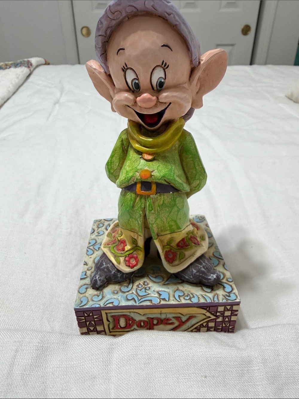 Disney Dopey Figurine Green Yellow Pink